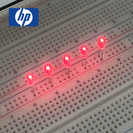 G29396 ~ (Pkg 10) Hewlett Packard QLMP 1817 Red 3.75mm Flat Top Round LEDs