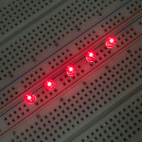 G29396 ~ (Pkg 10) Hewlett Packard QLMP 1817 Red 3.75mm Flat Top Round LEDs