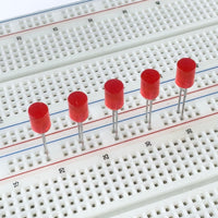 G29429 ~ (Pkg 5) Unique Red Diffused Lens 5mm "Cylinder Led"