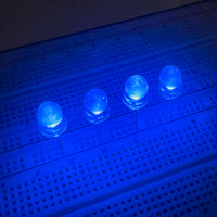 G29430 ~ (Pkg 5) Large 8mm Clear Lens Blinding Blue LED