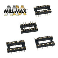 G29454 ~ (Pkg 4) Mill-Max DIP 14 Pin Gold Plated Machine Pin Socket 110-13-314-14-001000