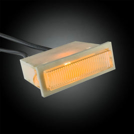 G29464 ~ Super Bright Clear Lens 6V Incandescent Warm White Rectangular Panel Mount Indicator