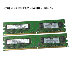 G29501D ~ (Pkg 2) Computer RAM - (Hynix 2GB 2Rx8 PC2-6400U-666-12)