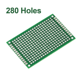 G29576 ~ Double Sided Green Glass Epoxy 1.6" x 2.35" PCB with 280 Plated-thru Holes