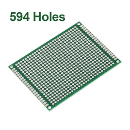 G29578 ~ Large Double Sided Green Epoxy 2.37" x 3.16" PCB with 594 Plated-thru Holes