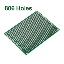 G29579 ~ Largest Double Sided Green Epoxy 2.75" x 3.54" PCB with 806 Plated-thru Holes