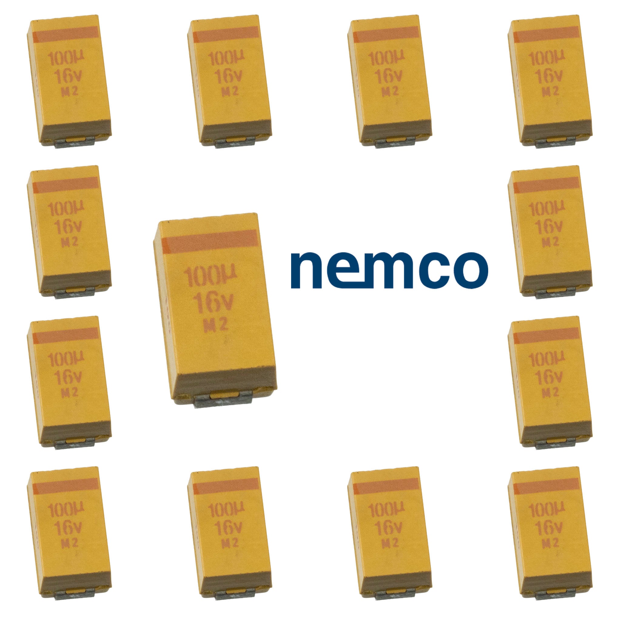 G29624 ~ (Pkg 20) NEMCO LOW ESR SMD 100UF/16V Tantalum Capacitors LSR