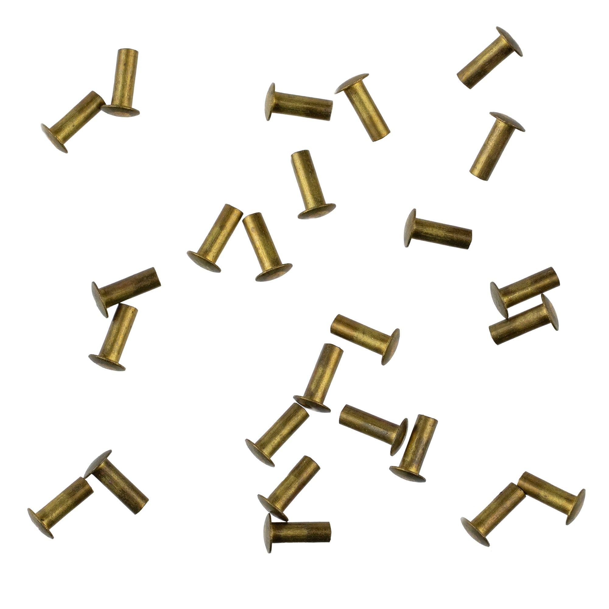 Hobby Rivets G29636 ~ (Pkg 25) Mini Brass Rivets Head is 0.100