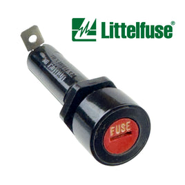 G29660 ~ Littlefuse #341-001 Panel Mount Fuse Holder for Standard 3AG Cartridge Fuses