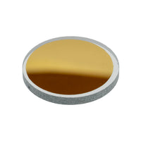 G29675 ~ Front Surface Gold Plated Glass Mirror 1" dia. x 0.1" Thick