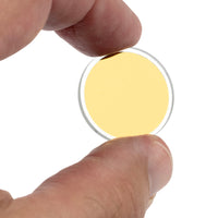 G29675 ~ Front Surface Gold Plated Glass Mirror 1" dia. x 0.1" Thick