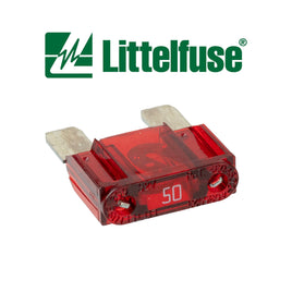 G29685 ~ (Pkg 2) Littelfuse 299 Series MAXI Time Delay 50Amp Blade Fuse for Trucks, RV's and Marine Use