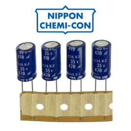 G29703 ~ (Pkg 4) Nippon Chemicon 470µF 35V 105°C Radial Electrolytic Capacitor