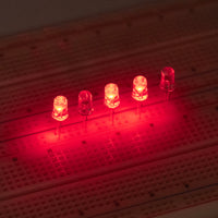 G29736 ~ (Pkg 10) Clear Lens 5mm Bright Red Flashing LED