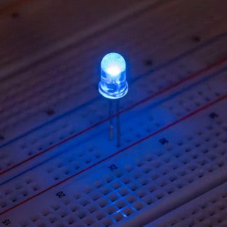 G29738 ~ (Pkg 5) Brilliant 5MM Clear Lens Bright Sky Blue Dot LED