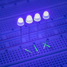G29739 ~ (Pkg 4) Low Profile 5mm Frosted Lens UV LED