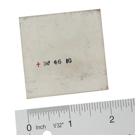 G29748 ~ Giant 0.04" thick 2"x 2" PZT-5 Silver Plated Piezo Specialty Transducer