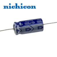 G29755 ~ (Pkg 25) Nichicon 1000uF 10V Axial Electrolytic Capacitor