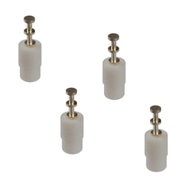 G29852 ~ (Pkg 4) Pressfit PTFE Base Silver Plated Double Turret Terminal