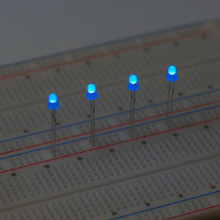 G29911 ~ (Pkg 4) Beautiful Bright Sky Blue Diffused Blue Lens 3mm LED