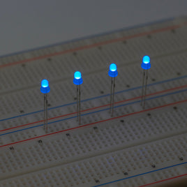 G29911 ~ (Pkg 4) Beautiful Bright Sky Blue Diffused Blue Lens 3mm LED