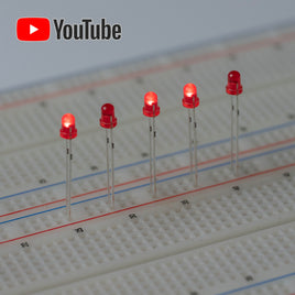 G29912 ~ (Pkg 5) Flashing 3mm Red LED