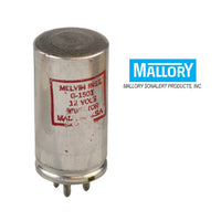 G29946 ` Vintage Mallory G-1501 12 Volt 4-Prong Tube Auto Radio Power Supply Vibrator