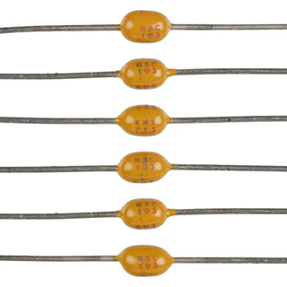G29949 + (Pkg 25) 0.01uF 50V X7R 10% Axial Leaded Multilayer Ceramic Capacitors MLCC 103
