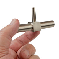 G29964 ~ Unique Lightweight Titanium Metal Hollow Tube "T" Adapter