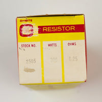 G29969 ` Ohmite 2505 Corrib 300W 0.25 Ohm Power Resistor Wirewound Tubular Ceramic Lug NIB