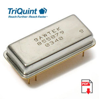 A20380 ` Sawtek 855079 SAW Filter 44MHz 6MHz BW VSB Gold Plated 6-Pin LiNbO3