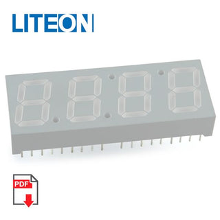 G16990A - (Pkg 5) 4 Digit 7 Segment Yellow Common Anode Display