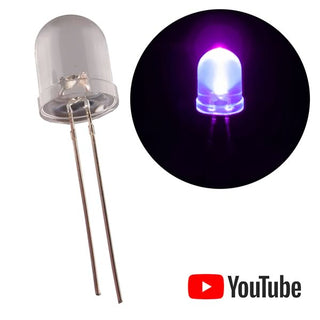 G17126C + (Pkg 3) Giant SUPER BRIGHT 10mm UV LED