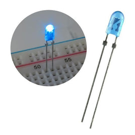 G21025A + (Pkg 100) Oval Blue Lens Bright Blue LED