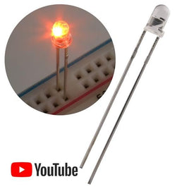 G21554 + (Pkg 5) 3mm Clear Flickering Candle Yellow LED