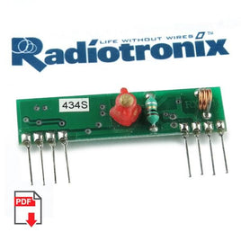 G22483A - (Pkg 5) Radiotronix Super-Regen 433 MHZ Receiver