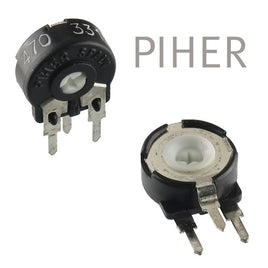 G23469 - (Pkg 10) Piher PT10 Series 470 Ohm Vertical Mount 10mm Trimmer Resistor