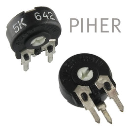 G23473 - (Pkg 10) Piher PT10 Series 5K Vertical Mount 10mm Trimmer Resistor
