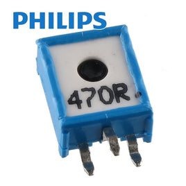 G23512 - (Pkg 10) Philips EMP10 470 Ohm 10mm Vertical Mount Cermet Trimmer Resistor