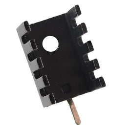 G23554 - (Pkg 5) TO-220 Black Anodized Aluminum Heatsink