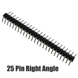 G23610 - (Pkg 2) 25 pin Single Row Right Angle Snap Apart Male Header 2.54mm/5.75mm