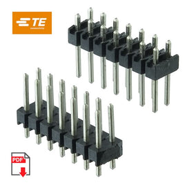 G23618 - (Pkg 10) Tyco Dual 7 Pin (14 Pins Total) Male Header 5-146258-7