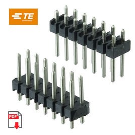 G23618 ` (Pkg 10) Tyco Dual 7 Pin (14 Pins Total) Male Header 5-146258-7