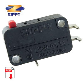 G23654A - (Pkg 5) Zippy Snap Action SPST Microswitch VMN-03