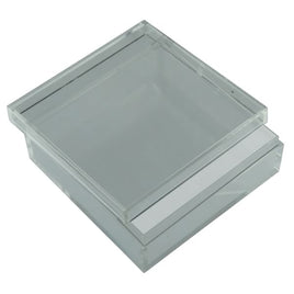 G23693 - 2" Square x 0.725" Clear Plastic Box