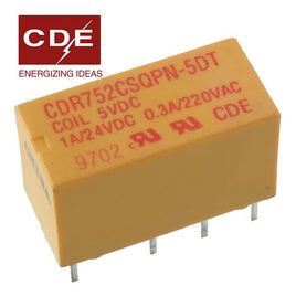 Exceptional Deal! G23738 - CDE 5VDC Miniature DPDT Relay CDR752CSQPN-5DT