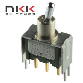 G23751A - (Pkg 4) NKK PCB Mount SPDT Toggle Switch with Bracket M-2012