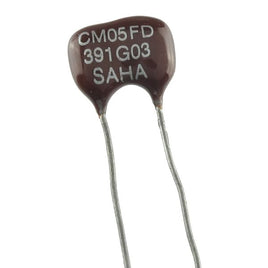 G23753 ` (Pkg 5) 390pF 500V Radial Dipped Silver Mica Capacitor