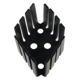 G23813A + (Pkg 2) TO-3 Black Anodized Aluminum Heatsink, 1.9" x 1.4" x 1.25"