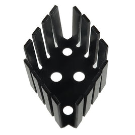 G23813 +° TO-3 Black Anodized Aluminum Heatsink, 1.9" x 1.4" x 1.25"